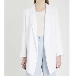 Theory White Ivory Linen Blazer Jacket XS